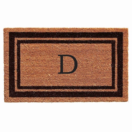 Calloway Mills Monogram Door Mat, Natural, Black, 18 in W x 30 in L 152961830D